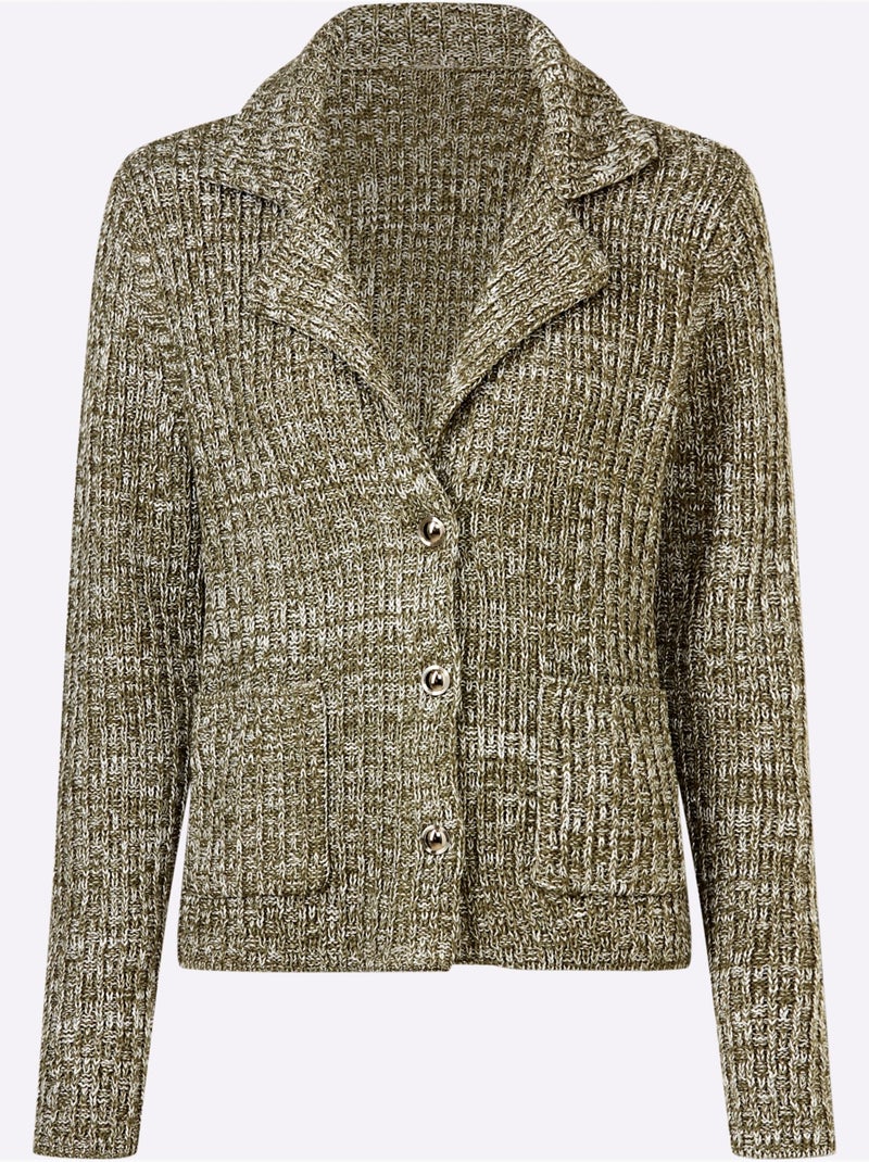 Gilet Qualité Tricot Exclusive - Taille Standard - Helline Kaki - Kiabi