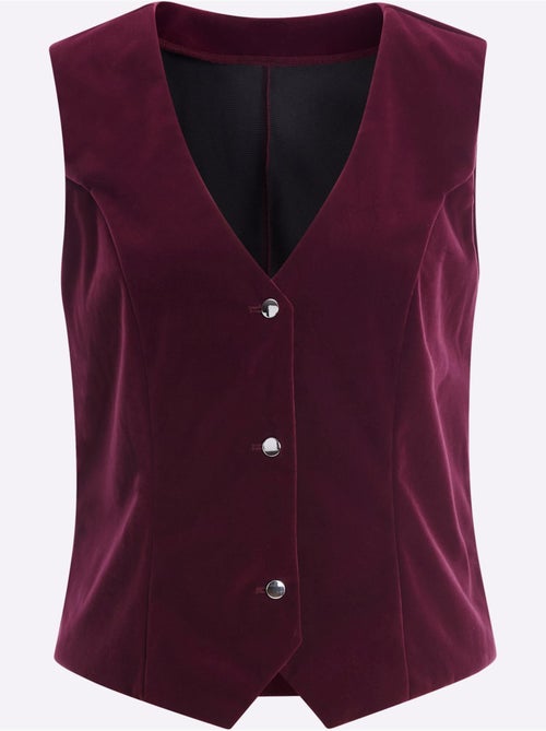 Gilet Qualité Velours Douce - Taille Standard - Moda Vilona - Kiabi Gilet Qualité Velours Douce - Taille Standard - Moda Vilona - Kiabi