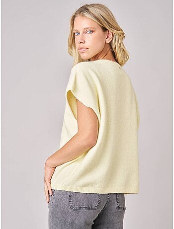 Gilet régular femme en maille douce 'deeluxe'
