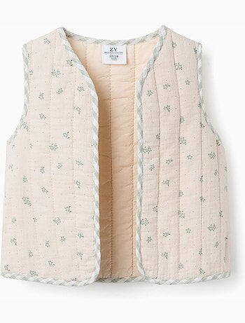 Gilet rembourré en coton à motif