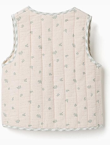 Gilet rembourré en coton à motif