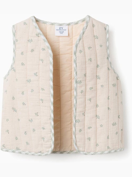 Gilet rembourré en coton à motif - Kiabi Gilet rembourré en coton à motif - Kiabi