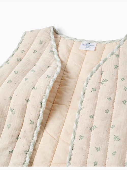 Gilet rembourré en coton à motif - Kiabi
