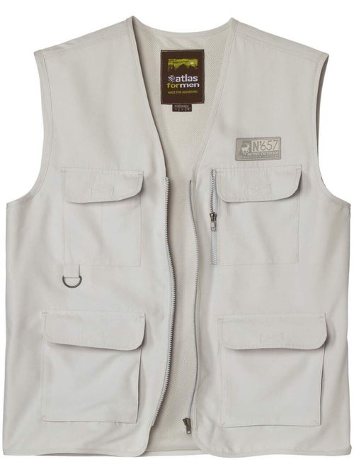 Gilet Reporter Zippé   - ATLAS FOR MEN - Kiabi