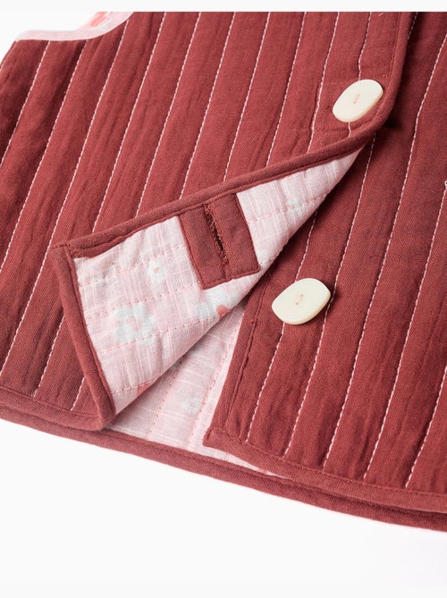 Gilet réversible matelassé à motif floral - Kiabi