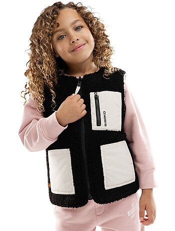 Gilet réversible matelassé doublé sherpa fille lifestyle enfants explorer-g