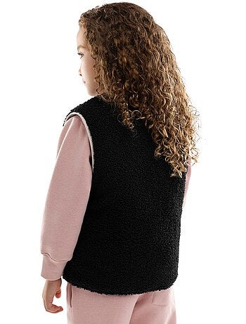 Gilet réversible matelassé doublé sherpa fille lifestyle enfants explorer-g