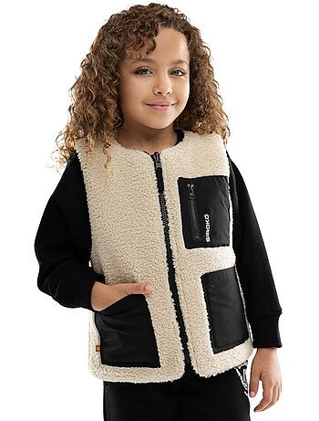 Gilet réversible matelassé doublé sherpa fille lifestyle enfants tiny-g