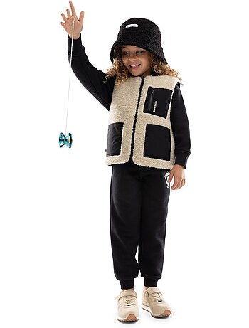 Gilet réversible matelassé doublé sherpa fille lifestyle enfants tiny-g