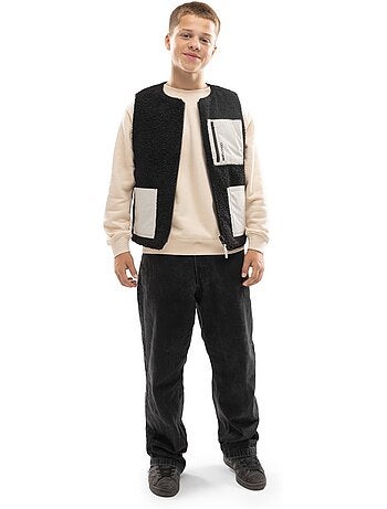 Gilet réversible matelassé doublé sherpa garçon lifestyle enfants explorer