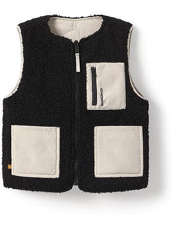 Gilet réversible matelassé doublé sherpa garçon lifestyle enfants explorer