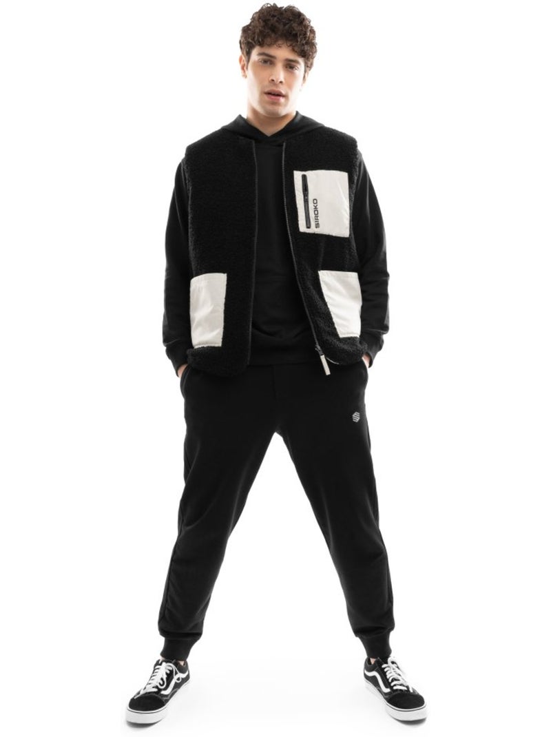 Gilet réversible matelassé doublé sherpa homme lifestyle homme tromso Noir - Kiabi