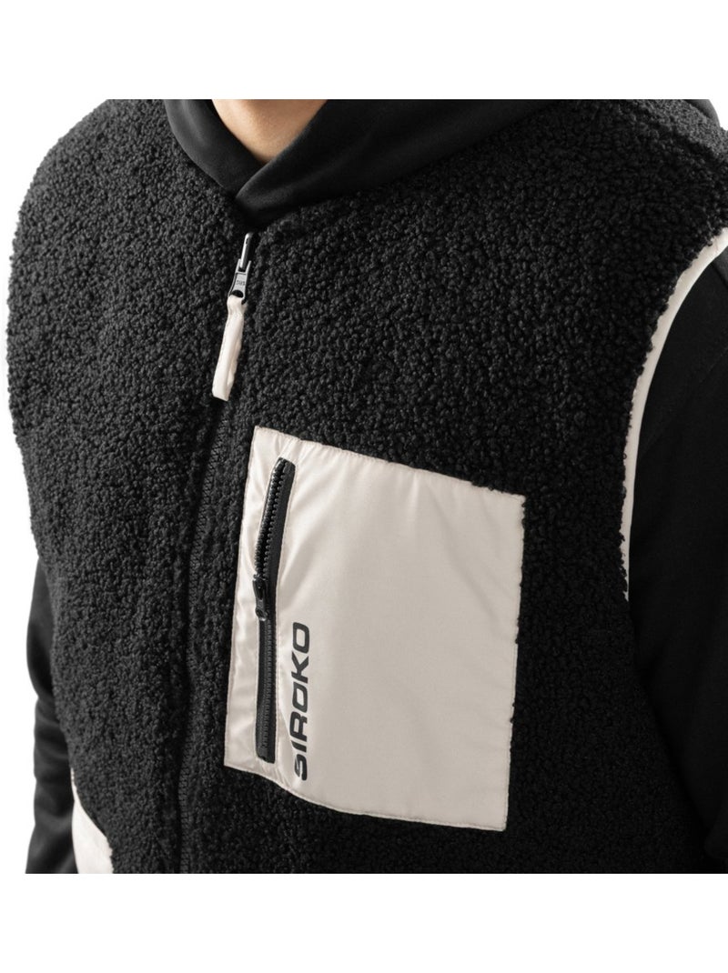 Gilet réversible matelassé doublé sherpa homme lifestyle homme tromso Noir - Kiabi