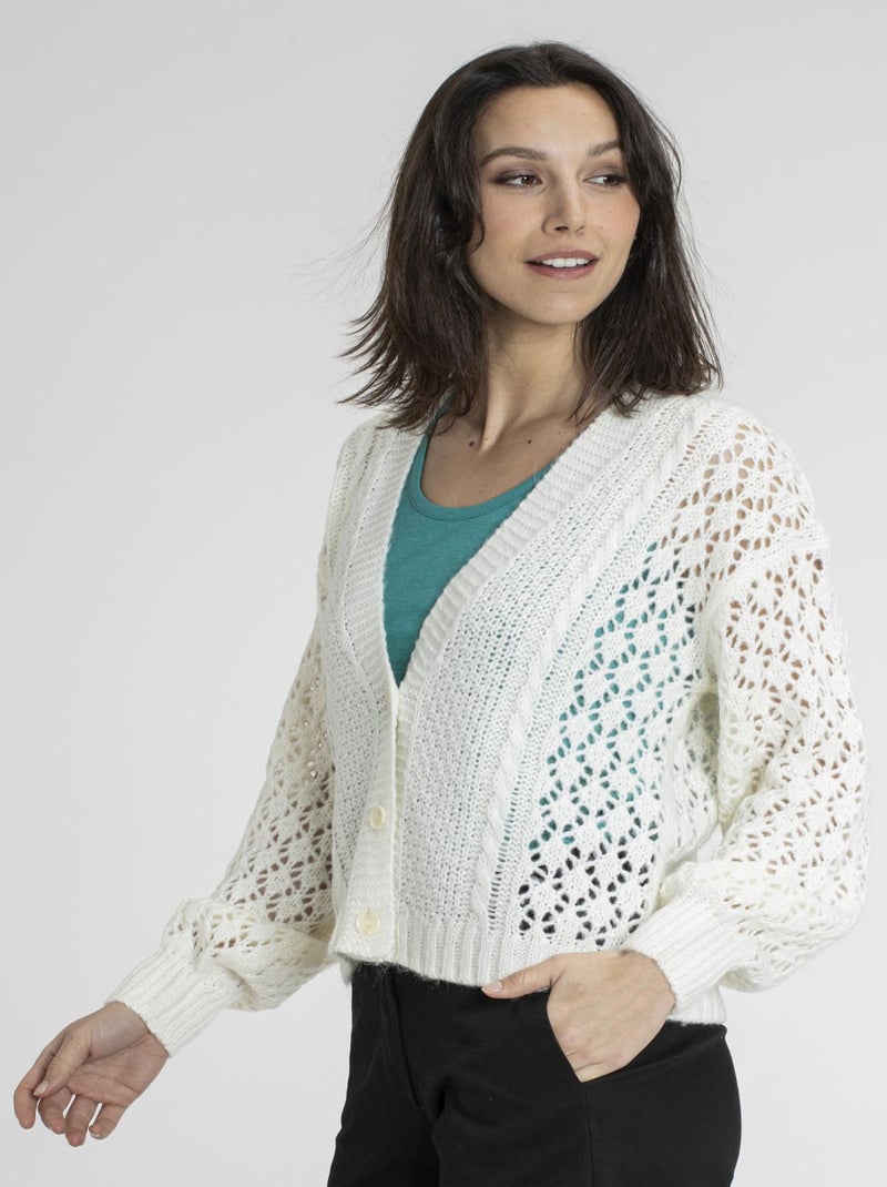 Gilet Romant  | Gerard Pasquier Avec Col V | Gerard Pasquier Ecru - Kiabi