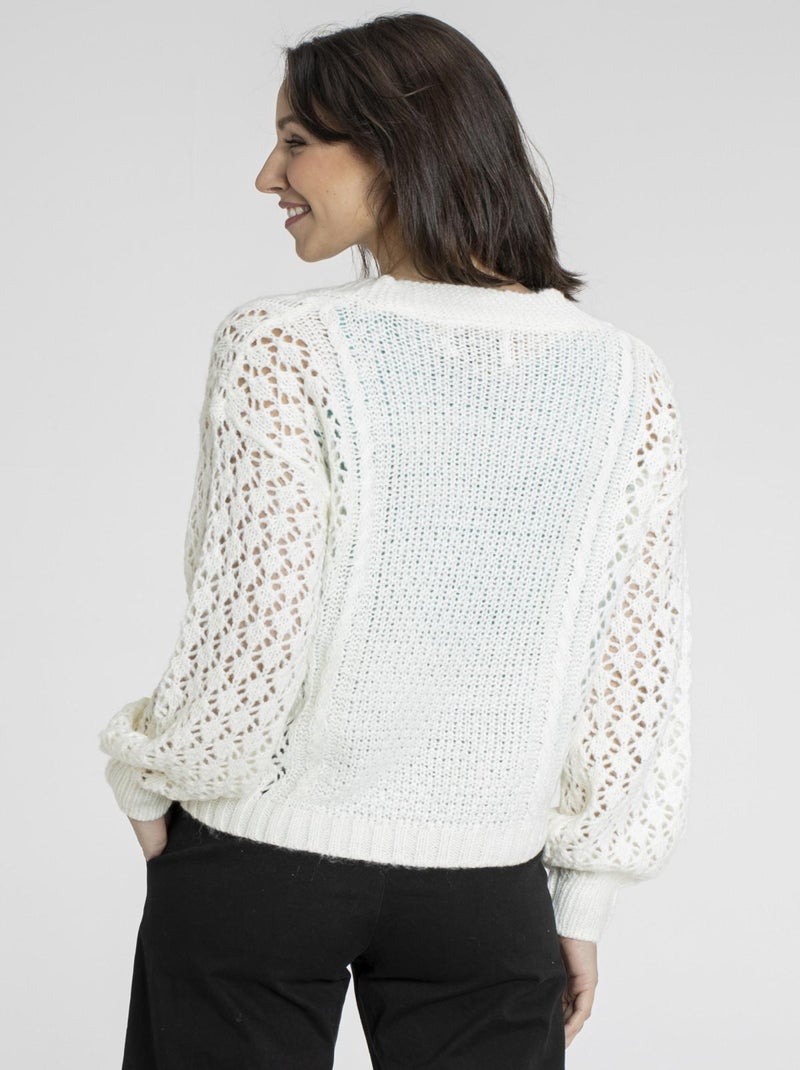 Gilet Romant  | Gerard Pasquier Avec Col V | Gerard Pasquier Ecru - Kiabi