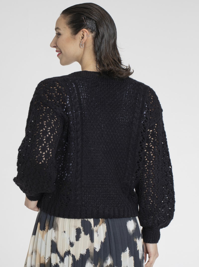 Gilet Romant  | Gerard Pasquier Avec Col V | Gerard Pasquier Noir - Kiabi
