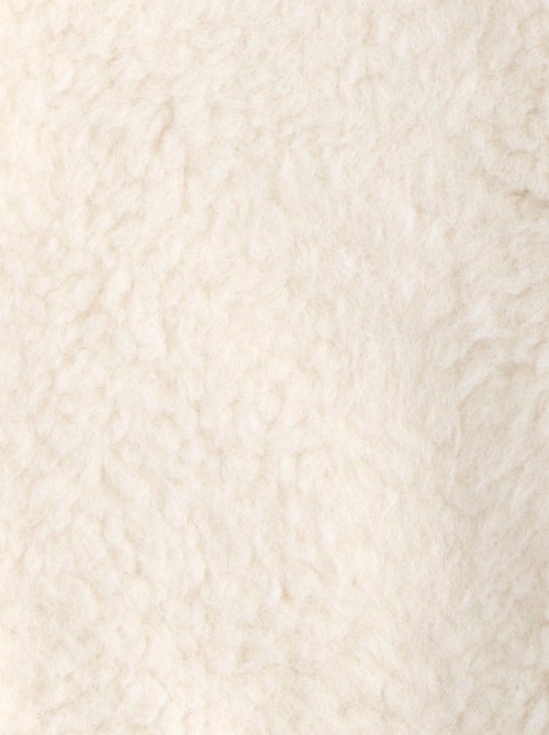 Gilet sans manche bébé en sherpa et intérieur gaze de coton léopard - SAUTHON - Kiabi