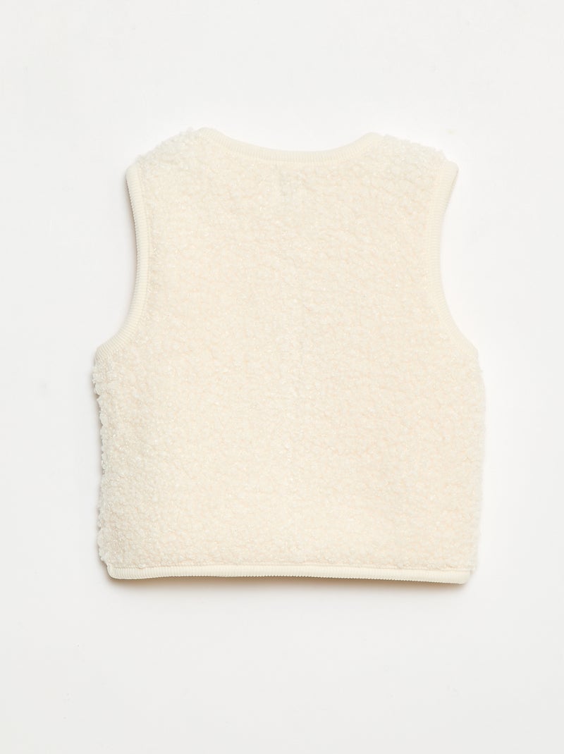 Gilet sans manche effet moutonné Blanc - Kiabi