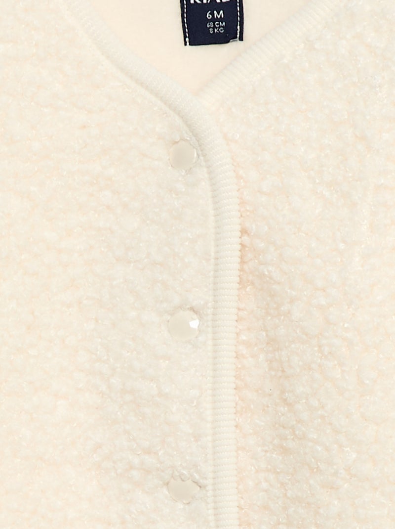 Gilet sans manche effet moutonné Blanc - Kiabi