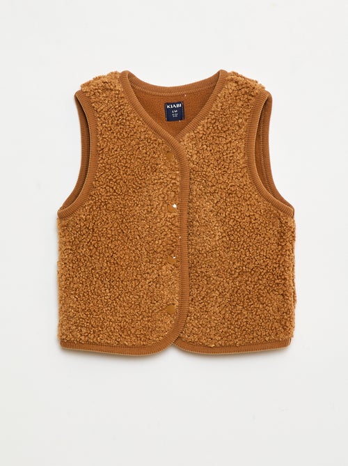 Gilet sans manche effet moutonné - Kiabi