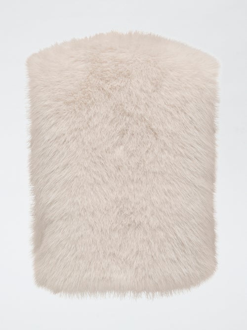 Gilet sans manche 'JDY' effet pelucheux uni - Kiabi