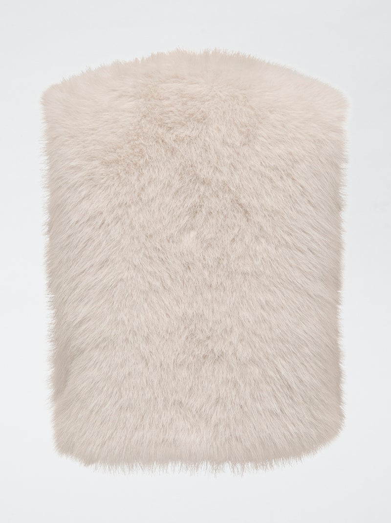Gilet sans manche 'JDY' effet pelucheux uni Blanc - Kiabi