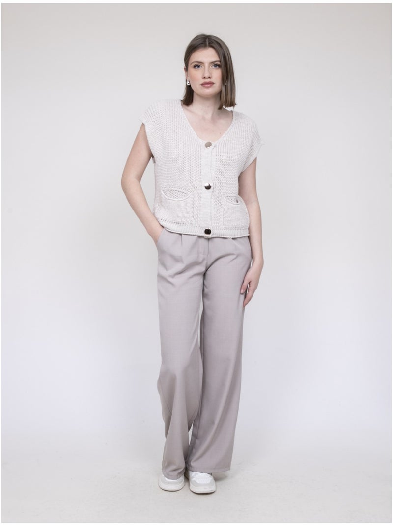 Gilet sans manche KORENA Ecru - Kiabi