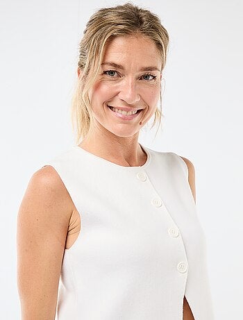 Gilet sans manches à col rond