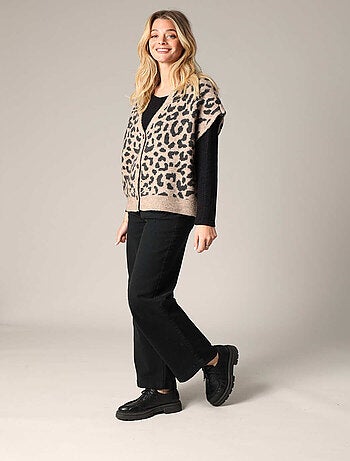 Gilet sans manches à imprimé léopard
'Deeluxe'
