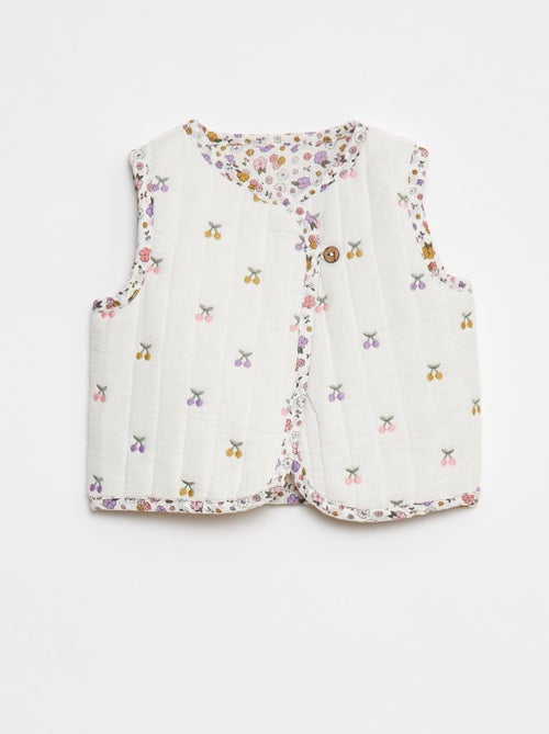 Gilet sans manches à motif floral - Kiabi