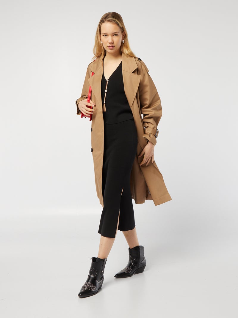 Gilet sans manches avec bijoux noir - Kiabi