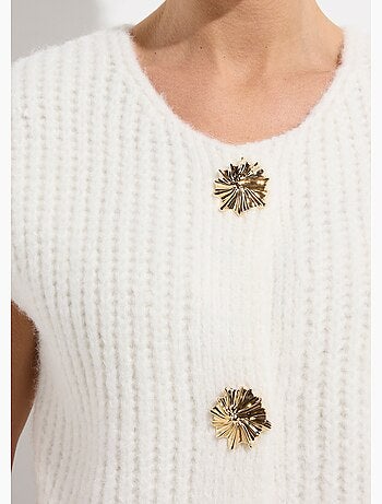 Gilet sans manches avec boutons bijoux - AFIBEL