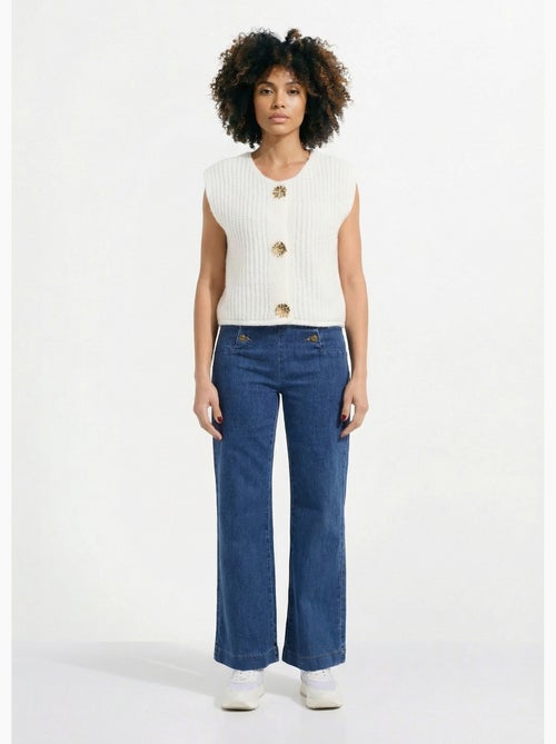 Gilet sans manches avec boutons bijoux - AFIBEL - Kiabi