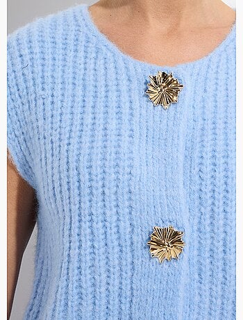 Gilet sans manches avec boutons bijoux - AFIBEL