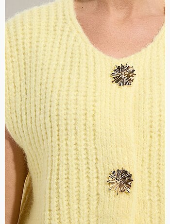 Gilet sans manches avec boutons bijoux - AFIBEL
