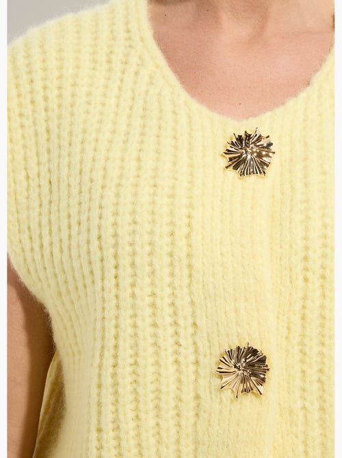 Gilet sans manches avec boutons bijoux - AFIBEL - Kiabi