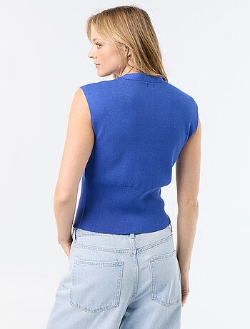 Gilet sans manches avec boutons dorés