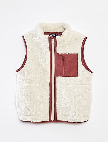 Gilet sans manches avec effet moutonné