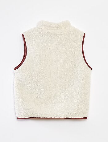 Gilet sans manches avec effet moutonné