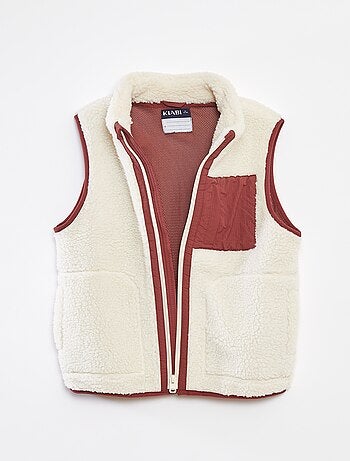 Gilet sans manches avec effet moutonné
