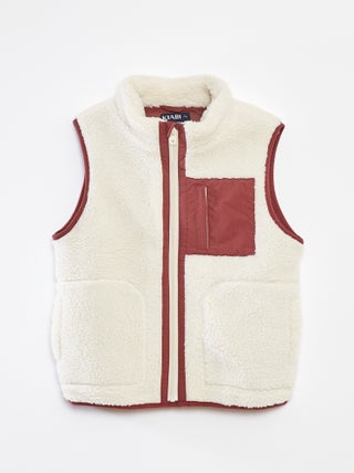 Gilet sans manches avec effet moutonné