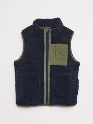 Gilet sans manches avec effet moutonné