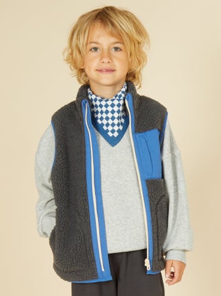 Gilet sans manches avec effet moutonné