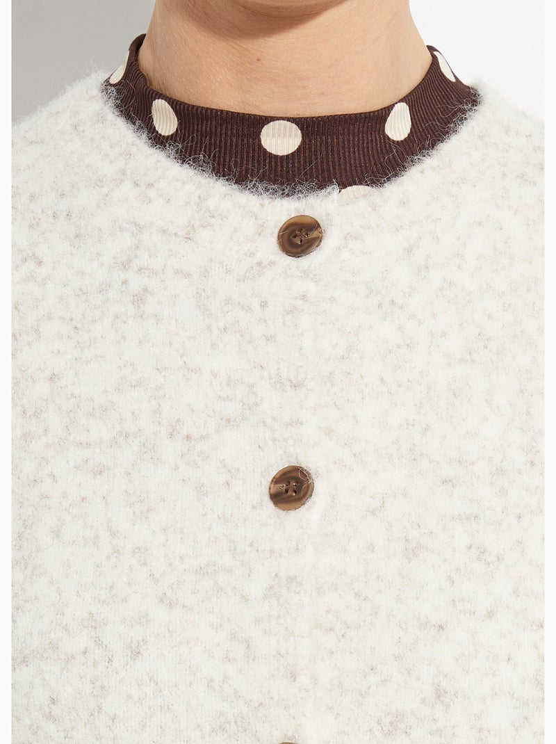 Gilet sans manches avec laine et alpaga - AFIBEL Beige - Kiabi