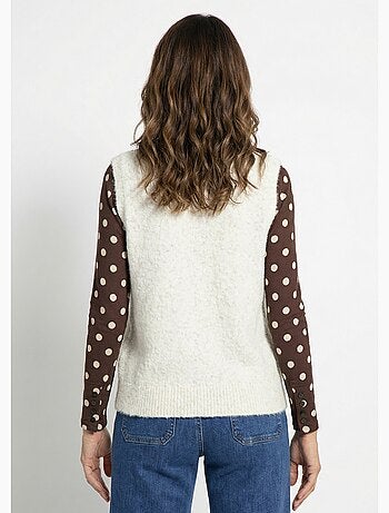 Gilet sans manches avec laine et alpaga