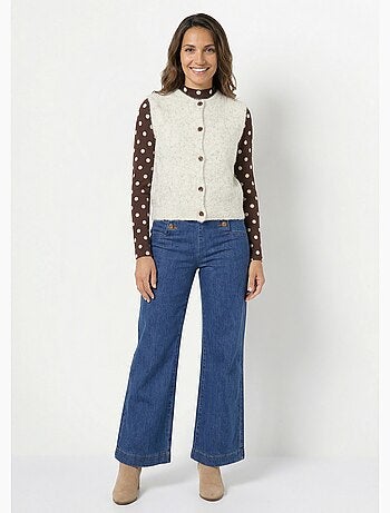 Gilet sans manches avec laine et alpaga