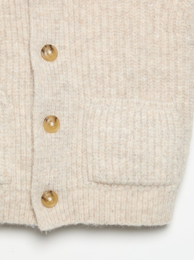 Gilet sans manches avec poches Beige - Kiabi