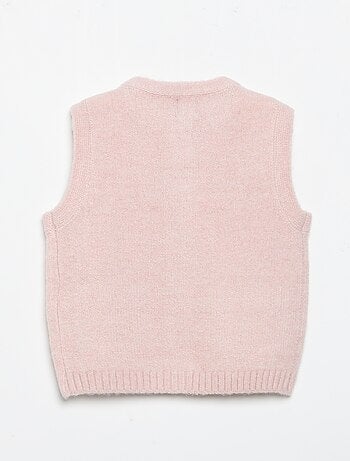 Gilet sans manches avec poches brodées