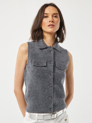 Gilet sans manches avec poches poitrine