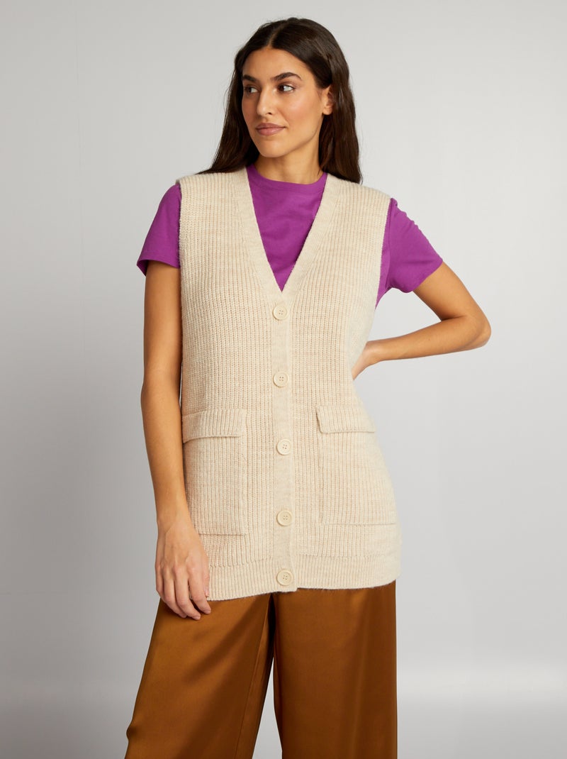 Gilet sans manches Beige - Kiabi